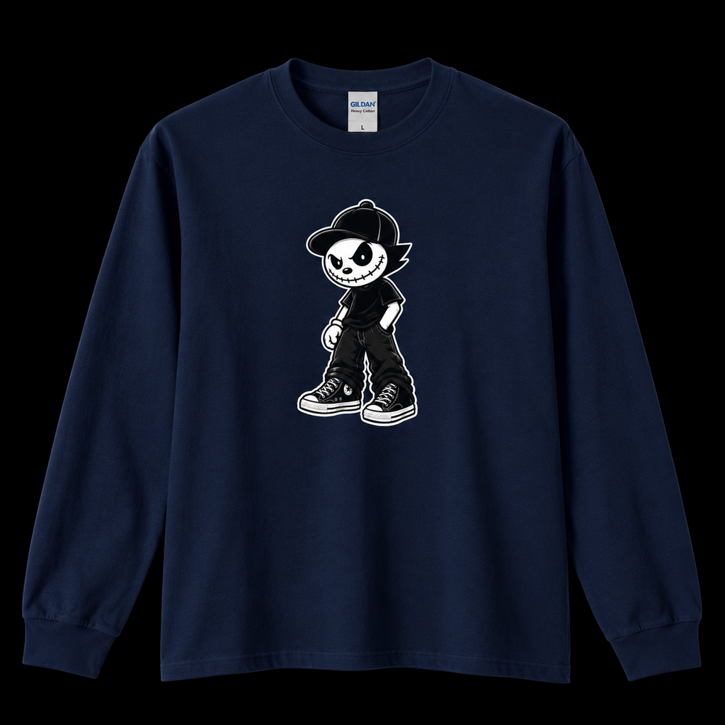 DTF CUSTOM GILDAN COMB RING SPUN COTTON LONG SLEEVE T-SHIRT PRESHRUNK JERSEY KNIT 210GSM (4HA00)