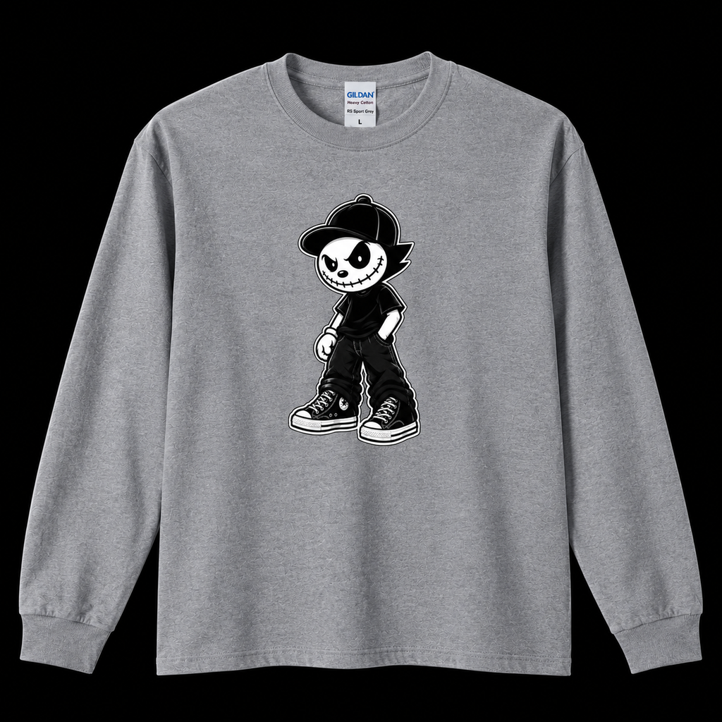 DTF CUSTOM GILDAN COMB RING SPUN COTTON LONG SLEEVE T-SHIRT PRESHRUNK JERSEY KNIT 210GSM (4HA00)