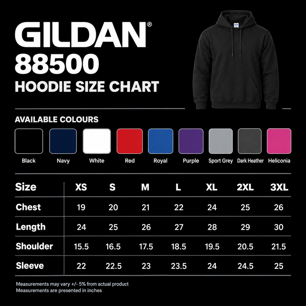DTF CUSTOM PRINT GILDAN HOODIE 88500